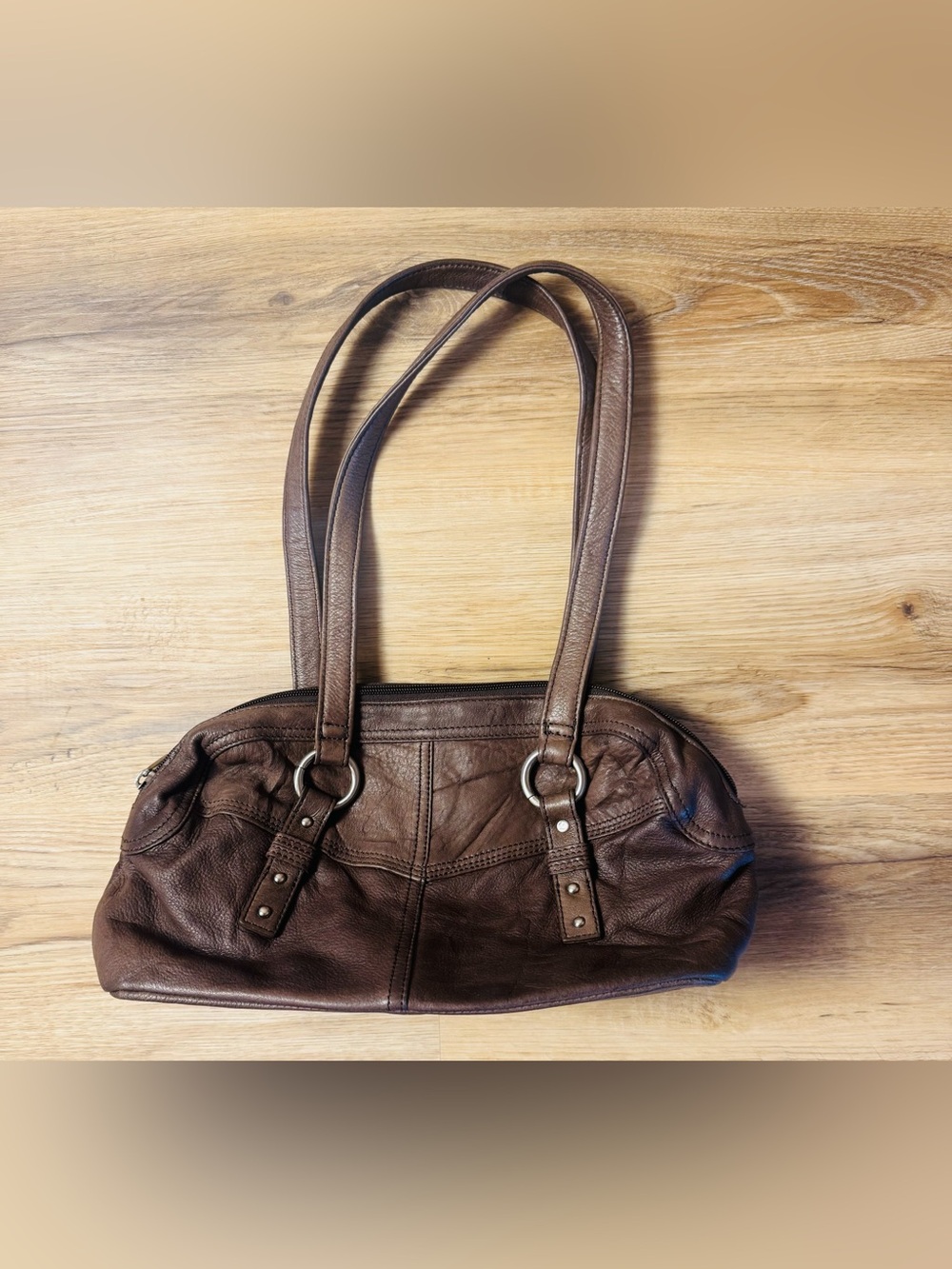 Stone Mountain Brown Leather Shoulder Purse Handbag super soft